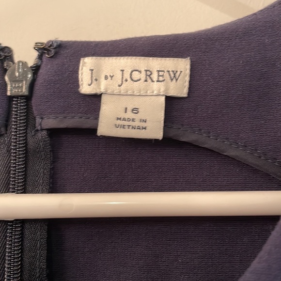 J Crew Factory navy sleeveless Ponte work dress - Picture 4 of 6